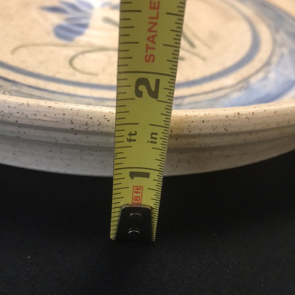 Vintage Signed/Dated Studio Pottery Round Dish Tray Casserole Pie Plate - Picture 9 of 9